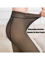 Medias térmicas transparentes para mujer, forro de lana, cálidas, interiores, invierno, 320g - details 5