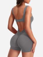 Shorts integrados con tirantes para mujer, espalda descubierta, yoga, novedad para verano 2024 - details 15