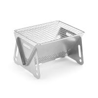 Estufa de leña para acampar, plegable con soporte para olla, parrilla portátil de acero inoxidable, estufa para mochilero para senderismo y Picnic - details 0