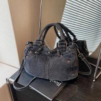 Bolso de Mano Vintage Bolso Cruzado Retro Jeans con Cierre Magnético, Correa Desmontable y Diseño de Cinturón Bolso de Almacenamiento Functional para Viajes, Trabajo, Uso Diario Bolso de Hombro Azul/Negro Duradero - details 3