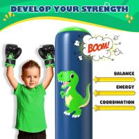 Boxeo Niños, Bolsa De Boxeo Inflable De Pie para 3-8 Niños, Pelota De Boxeo Regalos para Niños Y Niñas, Saco De Boxeo De Pie para Niños Set para Practicar Karate, Taekwondo, MMA - details 16