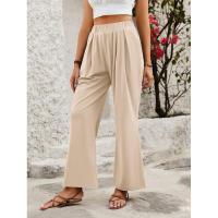 Pantalones sueltos y cómodos de pierna recta, pantalones de mujer con cintura elástica para - details 15