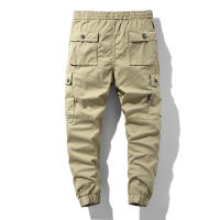 Pantalones Cargo cómodos informales para hombre, pantalones para correr de senderismo lisos y versátiles para otoño e invierno, nuevos pantalones deportivos elásticos con múltiples bolsillos para hombre - details 2