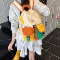 Bolsas para padres e hijos de 2 tamaños a juego de colores, mochila escolar con cordón multibolsillo de estilo coreano, mochila de nailon de gran capacidad para niños - details 35