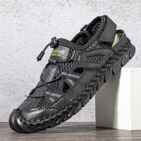 Sandalias de verano para hombre, sandalias de malla para exteriores, zuecos suaves, sandalias para hombre, sandalias deslizantes hechas a mano, zapatillas romanas para exteriores - details 14