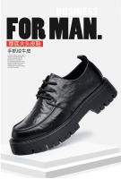 Nueva plataforma de moda, zapatos casuales, zapatos de cuero de punta grande para hombres de negocios británicos, cuero genuino - details 0