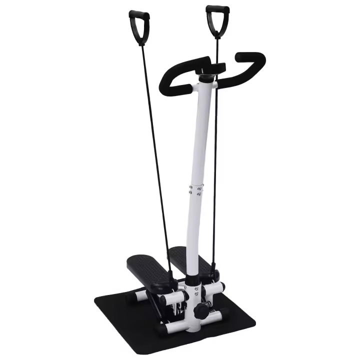 Stepper de fitness, stepper arriba-abajo con manillar, swing stepper, máquina de ejercicios con bandas de resistencia, capacidad de carga 150 kg, equipo deportivo stepper para el hogar, oficina, sala de estar, gimnasio - 1