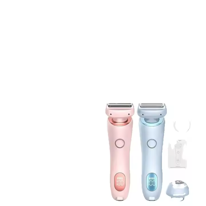 Maquinillas de afeitar eléctricas para mujer, recortador de Bikini 2 en 1, afeitadoras faciales, depilación para axilas, piernas, cuerpo de mujer, resistente al agua IPX7 - 1