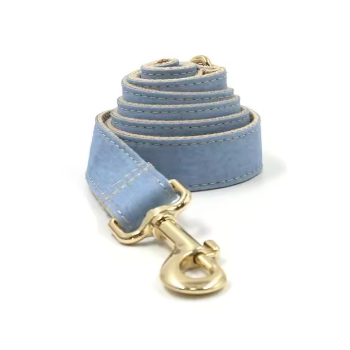 Perro Vaquero Azul Claro con nombre, Correa de collar personalizada Perros Pequeños, medianos y grandes, par, ARN - 1