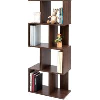 Estantería decorativa/estantes flotantes/Estantería de madera/Estantería con 4 estantes, oficina,modular, sala de estar, biblioteca - Display Shelf SRK-W3 - Marrón ceniza - details 72