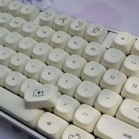 MiFuny-teclas redondas con tema de perro, 129 teclas, sublimación térmica PBT, perfil MOA, teclas para juegos, accesorio para teclados nicales - details 2