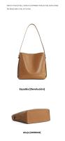 Minimalista Bolsa de Hombro de Cuero de Vaca para Mujeres de Gran Capacidad Bolsa de Hombro de Cuero Auténtico - details 20