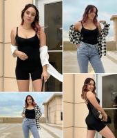 Bodysuit Modelador De Abdomen Y Glúteos Sin Costuras Para Mujeres Fajas Colombianas Slim Catsuit Control Medio Material De Nylon Cómodo Y Transpirable - details 10