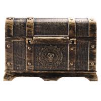 Cofre del tesoro pirata Cofre del tesoro decorativo Caja de joyería de recuerdo Cajas del tesoro de juguete de plástico Decoración de fiesta Bronce de gran tamaño - details 7