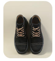 Botas retro casuales de media caña, botines de piel de vaca, zapatos de cuero de moda, botas de trabajo. - details 10