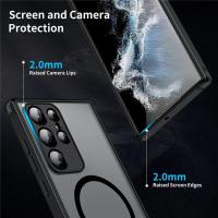 Funda magnética a prueba de golpes mate para Samsung Galaxy S23 Ultra S22 S21 Plus S20 FE, Funda protectora para teléfono con imá - details 1