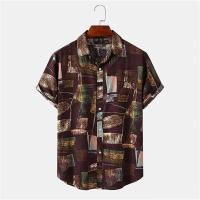 Camisa de moda retro para hombre, top informal de manga corta, moda hawaiana, camisa holgada y transpirable con botones, 2023 - details 6