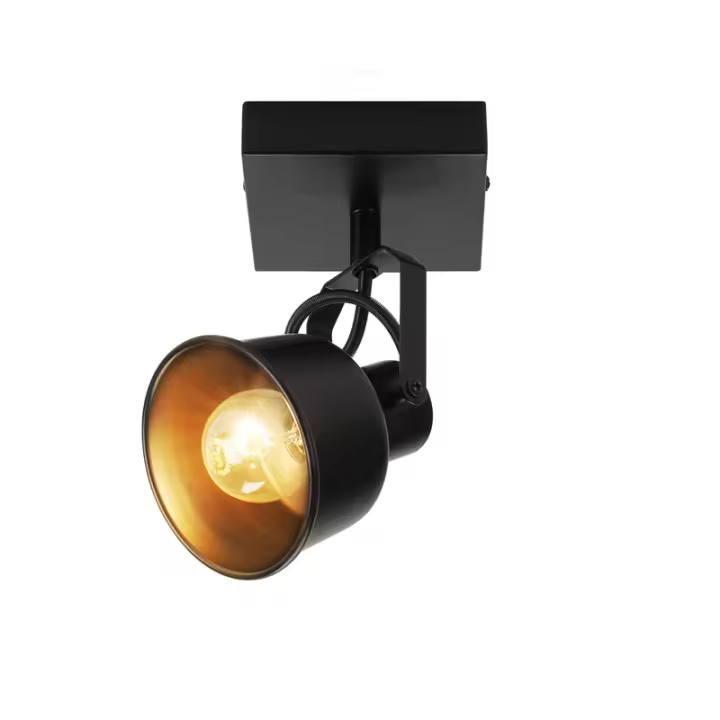 CBJKTX Foco de techo 1 llama vintage aplique de pared E14 diseño retro de alta calidad ajustable 350 °   MÁX.40W - 1
