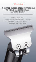 Kemei-cortadora de pelo recargable para Barbero, Afeitadora eléctrica, máquina de acabado de corte de pelo, maquinilla de afeitar T9 Vintage para áreas sensibles - details 4