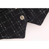 BUNO-Chaleco elegante a cuadros para mujer, chaleco con botones centrales, ropa de calle, top corto de tartán, prendas de vestir, 2025 - details 7
