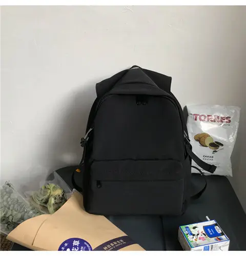 Mochila de Nylon de Moda para Mujer Ligera, Color Sólido, Ideal para Escuela Secundaria y Universidad - 1