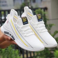 Zapatillas de deporte de malla transpirable para hombre - Suela de goma antideslizante ligera, comodidad para todas las estaciones para gimnasio, correr y uso casual - Accents blancos y negros, zapatos de gimnasio, diseño deportivo elegante, plantilla de - details 9