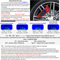 Manómetro Digital para neumáticos de coche, medidor de presión de aire, pantalla LCD, barómetro, probador, 0-150 PSI - details 8