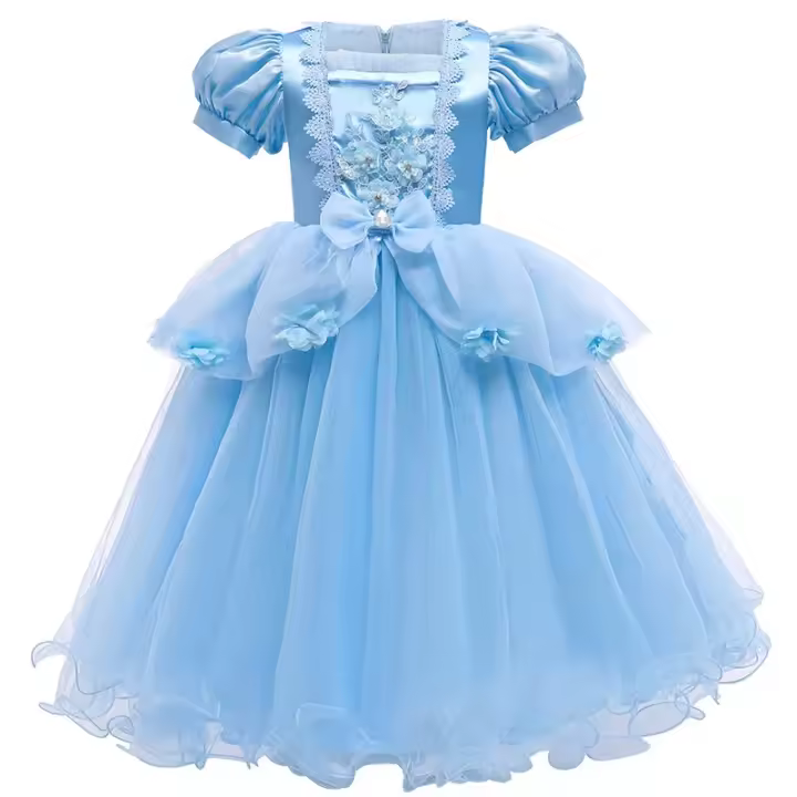 Disfraz de Princesa Aurora para Niñas Vestido de Halloween con Lazo Cinderella - 1