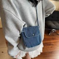Bolso de lona vaquero informal Y2K, bolso Vintage de gran capacidad estilo callejero, bolso de compras, bolso cruzado sólido de Color sólido para mujeres y hombres - details 21