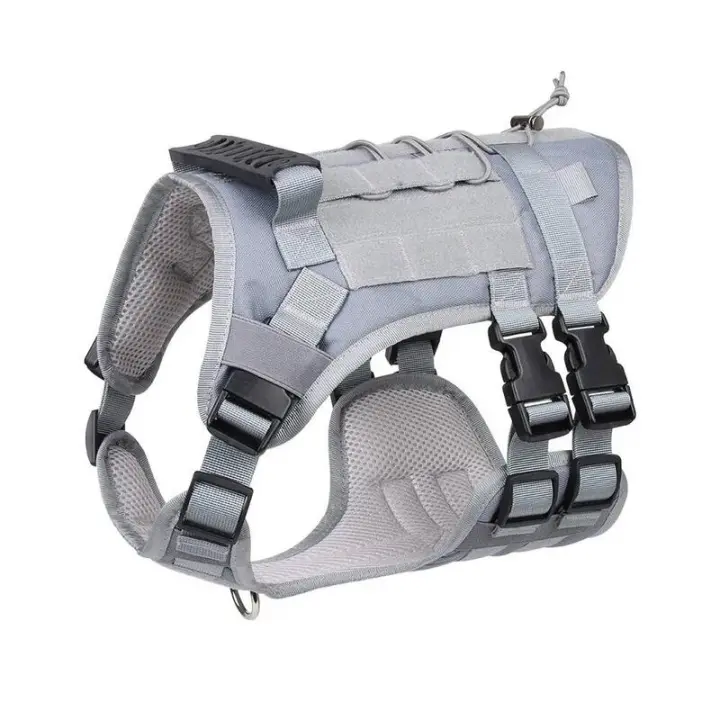 Perro táctico con correa de asa, accesorio militar para caminar perros Rottweiler, arnés para cachorros medianos y grandes - 1