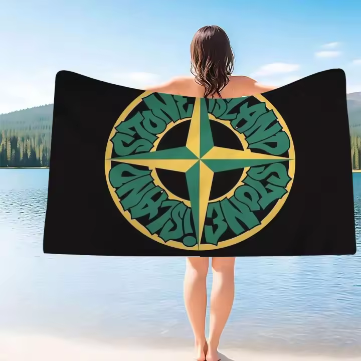 S-stone-island Toalla de natación de playa de Anime, paño suave y absorbente, regalos para niños, viajes, Camping, gimnasio - 1