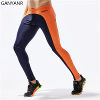 Ganyanr-mallas deportivas para hombre, pantalones largos de compresión para correr, Yoga, baloncesto, gimnasio, Fitness - details 1