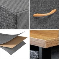 Cajonera de Tela Extraíble de 7 Cajones Almacenamiento de Tela Cómodo para Sala de Estar, Dormitorio, Habitación Infantil Gris Oscuro - details 3