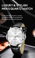 Reloj de Pulsera de Cuero de Alta Calidad TAXAU para Hombres Dual Calendario Clásico Luminoso - details 2