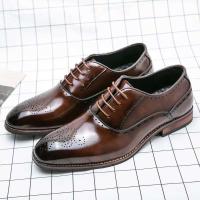 2025 zapatos puntiagudos de cuero de vestir de negocios para hombres, vestido de novia estilo Oxford para caminar, zapatos de fiesta - details 5