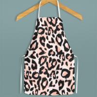 Delantal de Estilo Leopardo Impermeable, Resistente al Aceite, Ideal para Cocina, Horneado, Taller de Barista - details 2