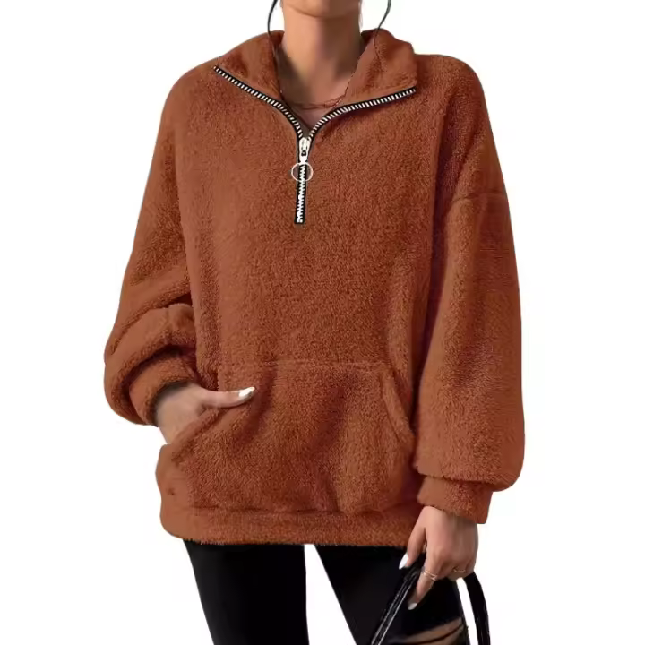 Sudaderas con cuello vuelto a la moda de otoño para mujer, Tops, suéteres para mujer - 1