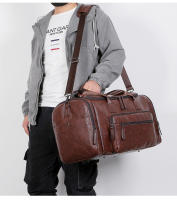 Bolsa de viaje, viaje de viaje de negocios de gran capacidad, mochila de mensajero portátil de hombro, impermeable de cuero. - details 18
