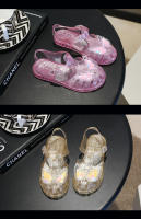 Zapatos de gelatina de cristal, sandalias para niños con purpurina y mariposa - details 31