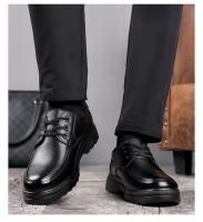 Zapatos de cuero de los hombres de negocios zapatos casuales de moda transpirable británicos zapatos casuales de encaje para arriba - details 10