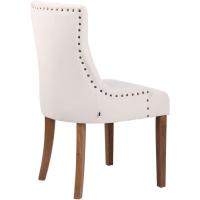 Salón Aberdeen Tapizado en Terciopelo Silla de Comedor con Base de Madera Estilo Escandinavo - details 3