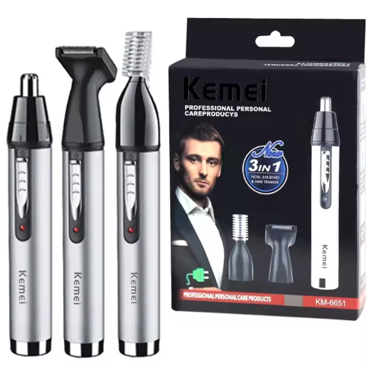 Kit de aseo eléctrico para hombres, recortador de barba y cejas, todo en 1, recargable - 1