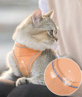 HOOPET-Chaleco con correa para gato, arnés ajustable de malla transpirable para exteriores, tirantes para el pecho, Collar impermeable - details 7