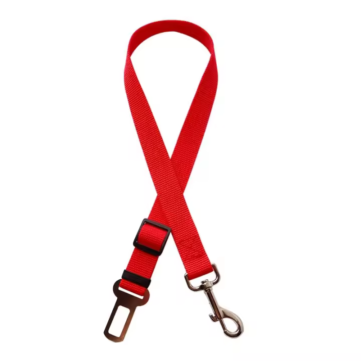 Cinturón de seguridad ajustable para perros y gatos, arnés con Clip de plomo, palanca de seguridad de tracción - 1