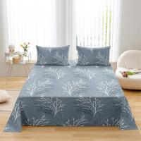 Sábana de Tela Suave de Temporada Toda Diseño Floral Plano 230x230cm Comodidad Tactile sin Funda de Almohada - details 6