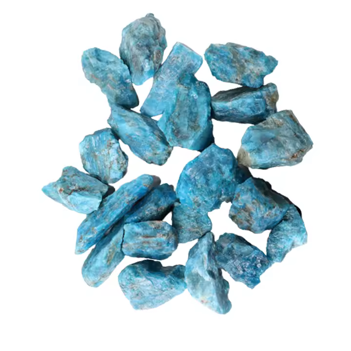 Natural Blue Apatite Crystals Rough Stones Meditation Spiritual Decorative Stones for Wire Wrapping Reiki Yoga - 1