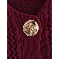BUNO-Chaleco de punto sin mangas para mujer, ropa de botón, suéter elegante, camisetas sin mangas informales - details 35