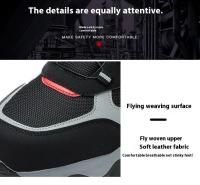 Zapatillas de seguridad ligeras y transpirables con puntera de acero, diseño antiperforación y antigolpes, zapatos de trabajo para hombres - details 9