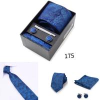 Caja de regalo de corbata para hombre con corbatas, pañuelos, gemelos, pinzas para corbata, conjuntos de 6 piezas, corbatas formales para festivales de bodas y negocios en grupo - details 14