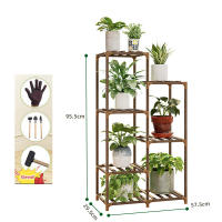 Estante de madera de múltiples niveles para plantas de interior, estante de exhibición de espacio pequeño para exteriores, sala de estar esquina para, soporte para maceta de flores de jardín - details 5